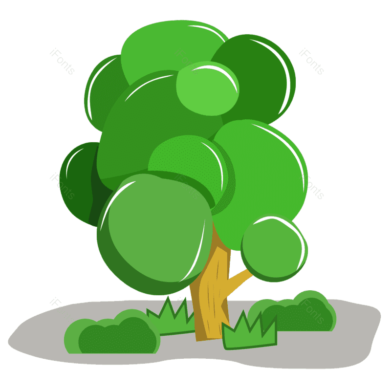 卡通图片,儿童元素,树木PNG,树林免抠素材